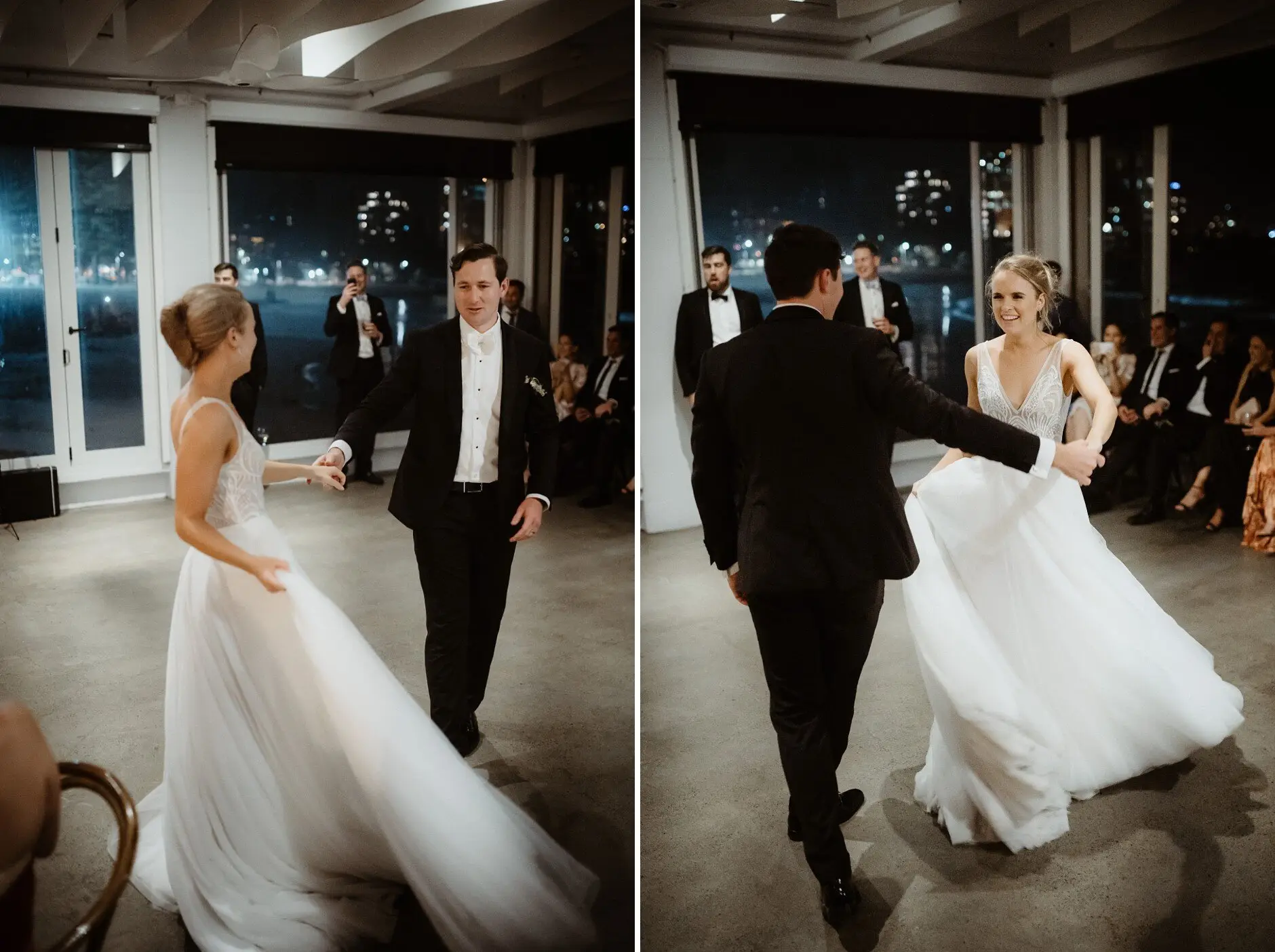 Clair and James dancing at the reception, Rick Shores